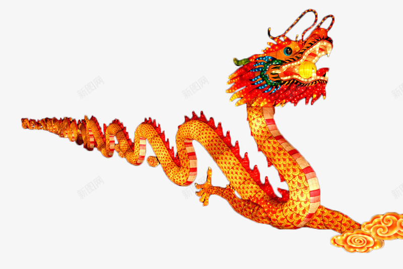 中国节日庆祝龙灯psd免抠素材_新图网 https://ixintu.com 中国元素 中国节日 卡通龙灯 庆祝 龙灯