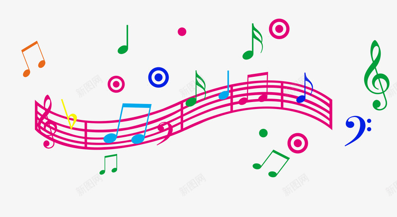 音乐png免抠素材_新图网 https://ixintu.com 图案 字符 歌唱 歌词 装饰 音乐 音符