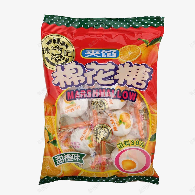甜橙味棉花糖png免抠素材_新图网 https://ixintu.com 产品实物 儿童零食 徐福记食品 棉花糖 甜橙味 甜食