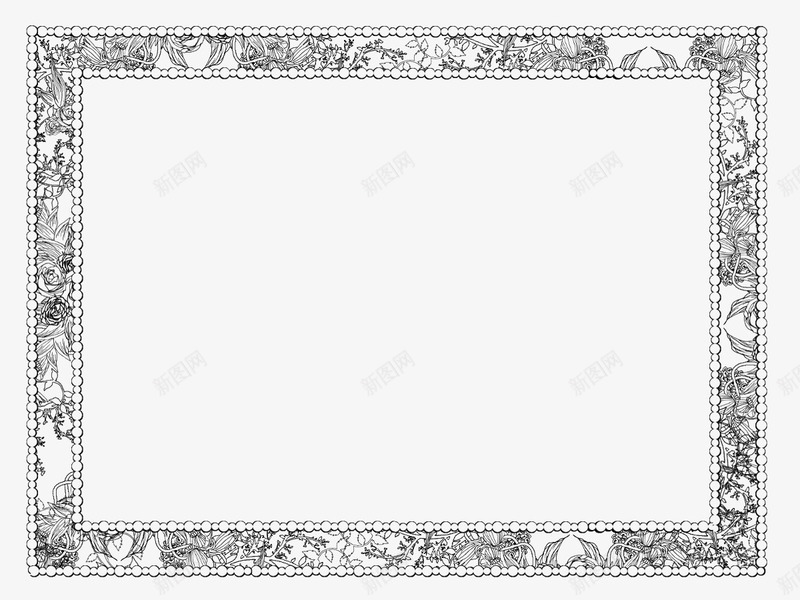 银色边框png免抠素材_新图网 https://ixintu.com 复古 欧式边框 边框PNG图 边框免扣PNG图 边框免扣图 银色