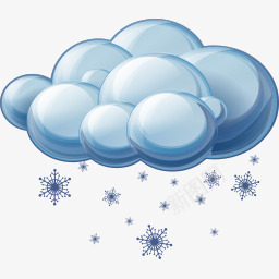 云朵卡通云朵蓝色云朵下雪花png免抠素材_新图网 https://ixintu.com 云朵 卡通 蓝色 雪花