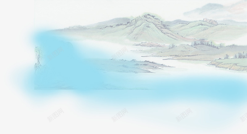 淘宝端午水墨远山png免抠素材_新图网 https://ixintu.com 水墨 淘宝 端午 远山