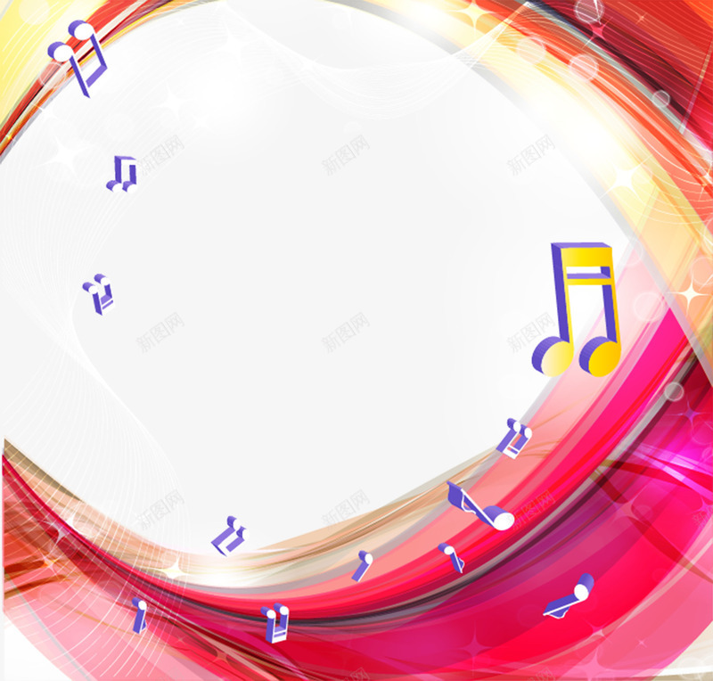 红色螺旋音乐歌曲背景png免抠素材_新图网 https://ixintu.com 交响乐 歌曲背景矢量图 红色螺旋 音乐 音符