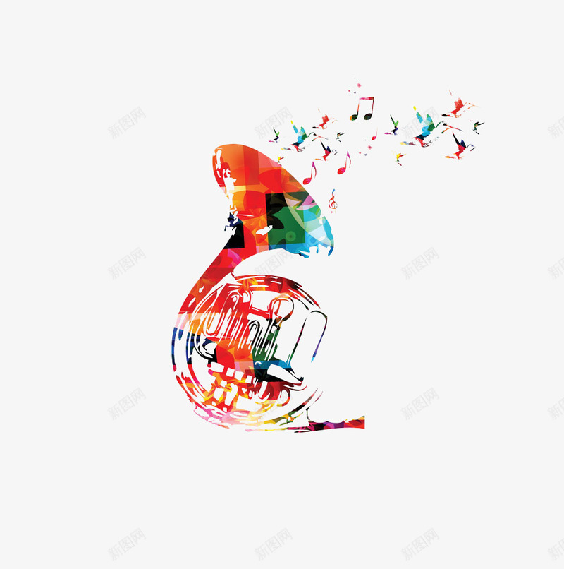 喇叭音符音乐背景png免抠素材_新图网 https://ixintu.com 蝴蝶 音乐 音符