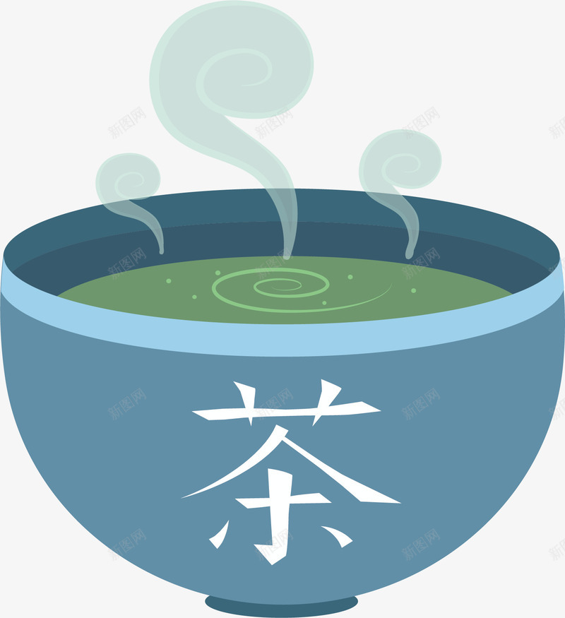 飘香绿茶矢量图eps免抠素材_新图网 https://ixintu.com 矢量素材 绿茶 茶叶 茶文化 饮茶 矢量图