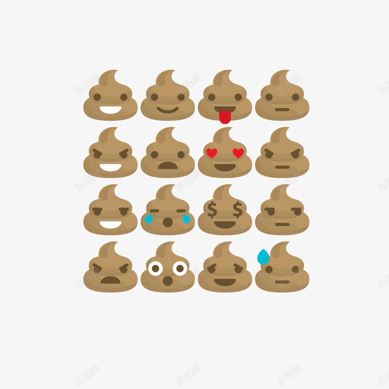 卡通EMOJI便便表情包矢量图ai免抠素材_新图网 https://ixintu.com EMOJI 便便 便便表情包 卡通 可爱 搞笑 棕色 矢量EMOJI 表情包 矢量图