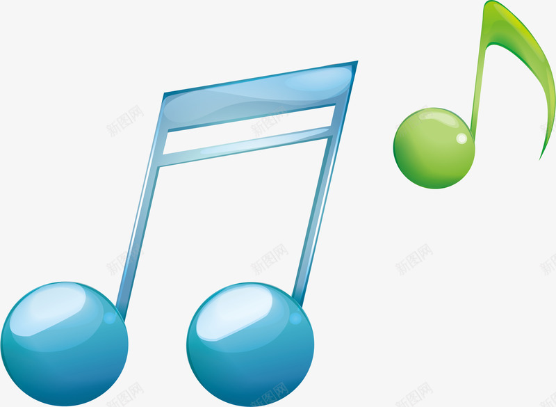 音符元素矢量图ai免抠素材_新图网 https://ixintu.com png 矢量元素 立体 音乐 音符矢量 矢量图