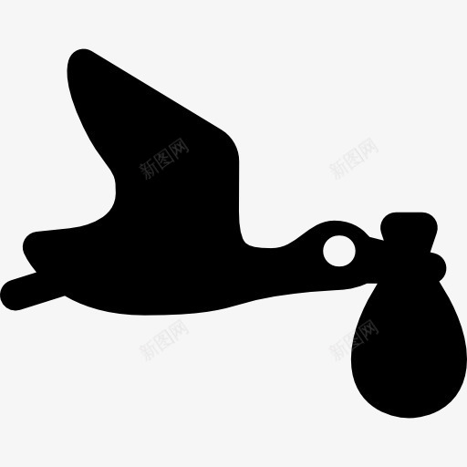 鹳图标png_新图网 https://ixintu.com 动物 婴儿 家庭 母亲 生育 鸟