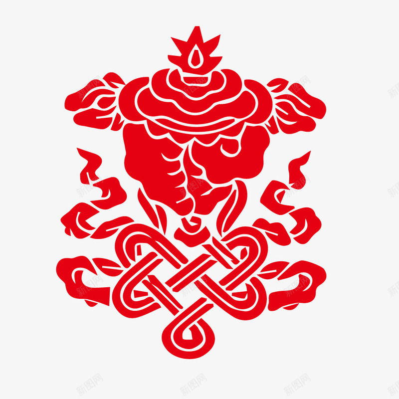 中国结动物花案装饰png免抠素材_新图网 https://ixintu.com 中国风 传统 动物装饰 吉祥图案 图案 祥云 虎形中国结