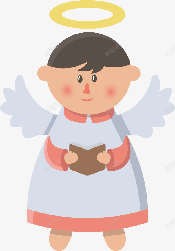 朗诵经文的圣诞节小天使png免抠素材_新图网 https://ixintu.com 圣诞节 基督耶稣 小天使 朗诵 男孩天使 经文