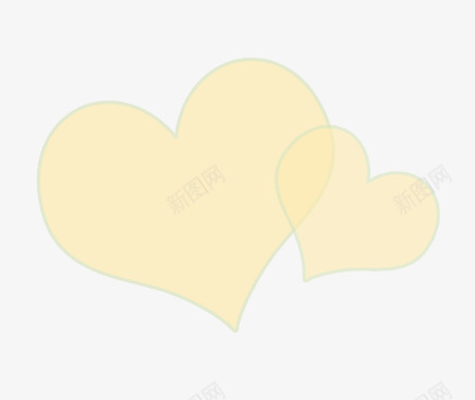 黄色爱心边框图png免抠素材_新图网 https://ixintu.com 心形 方框 桃心 爱心 边框
