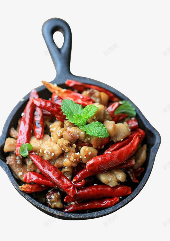 干辣椒炒肉png免抠素材_新图网 https://ixintu.com 美食 肉 辣椒