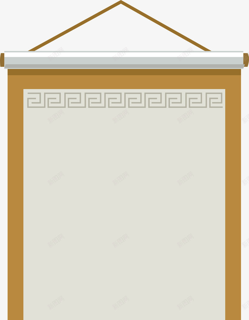 空白字画框png免抠素材_新图网 https://ixintu.com 书法 字画框 手绘