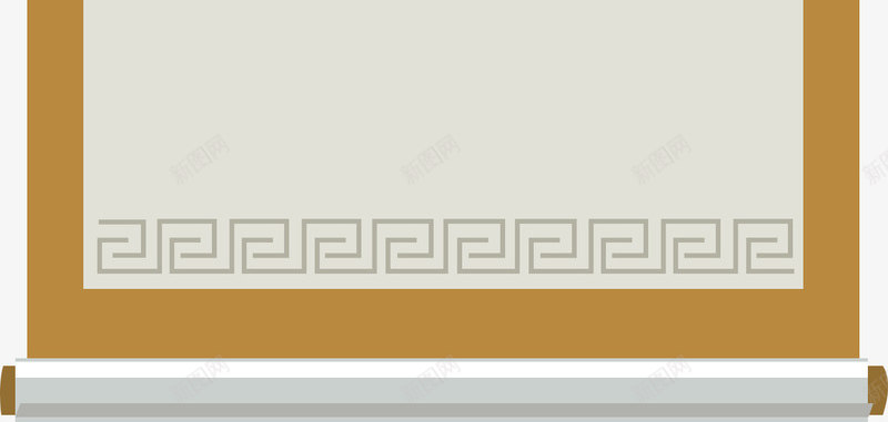 空白字画框png免抠素材_新图网 https://ixintu.com 书法 字画框 手绘