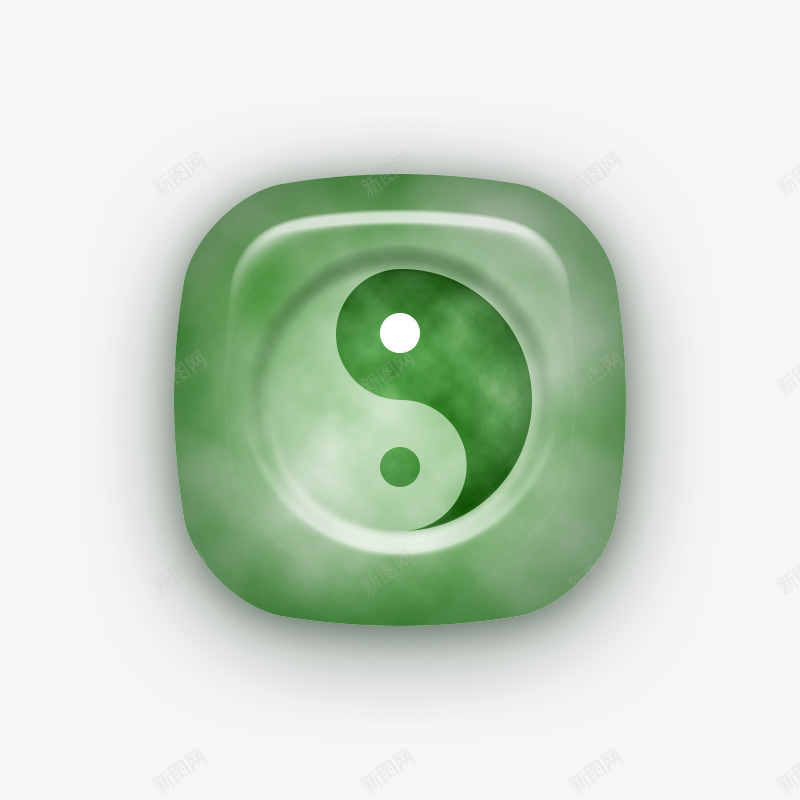 翡翠八卦png免抠素材_新图网 https://ixintu.com 八卦 按钮 翠绿 翡翠