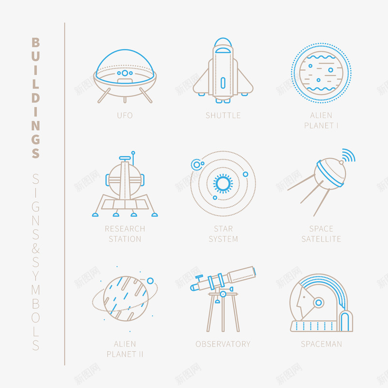 简洁线性图标png_新图网 https://ixintu.com icon 时尚用品 矢量标志