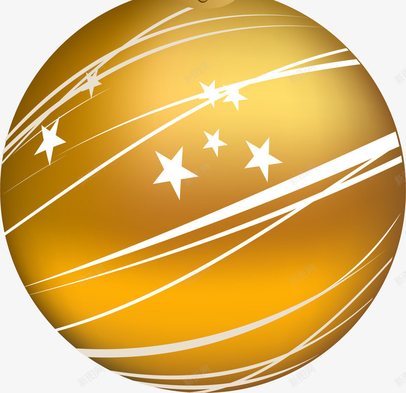 金色线条彩球png免抠素材_新图网 https://ixintu.com 圣诞快乐 圣诞球 圣诞节 新年快乐 装饰图案 金色彩球