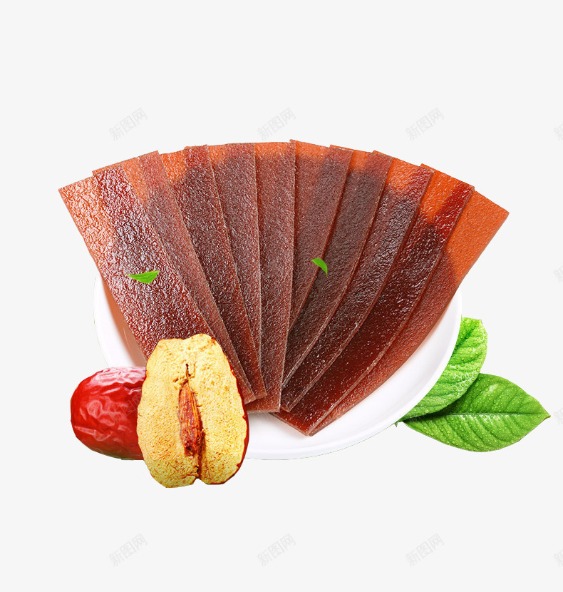 野酸味枣片png免抠素材_新图网 https://ixintu.com 产品实物 大枣 小吃 枣泥片 枣片 红枣 零食
