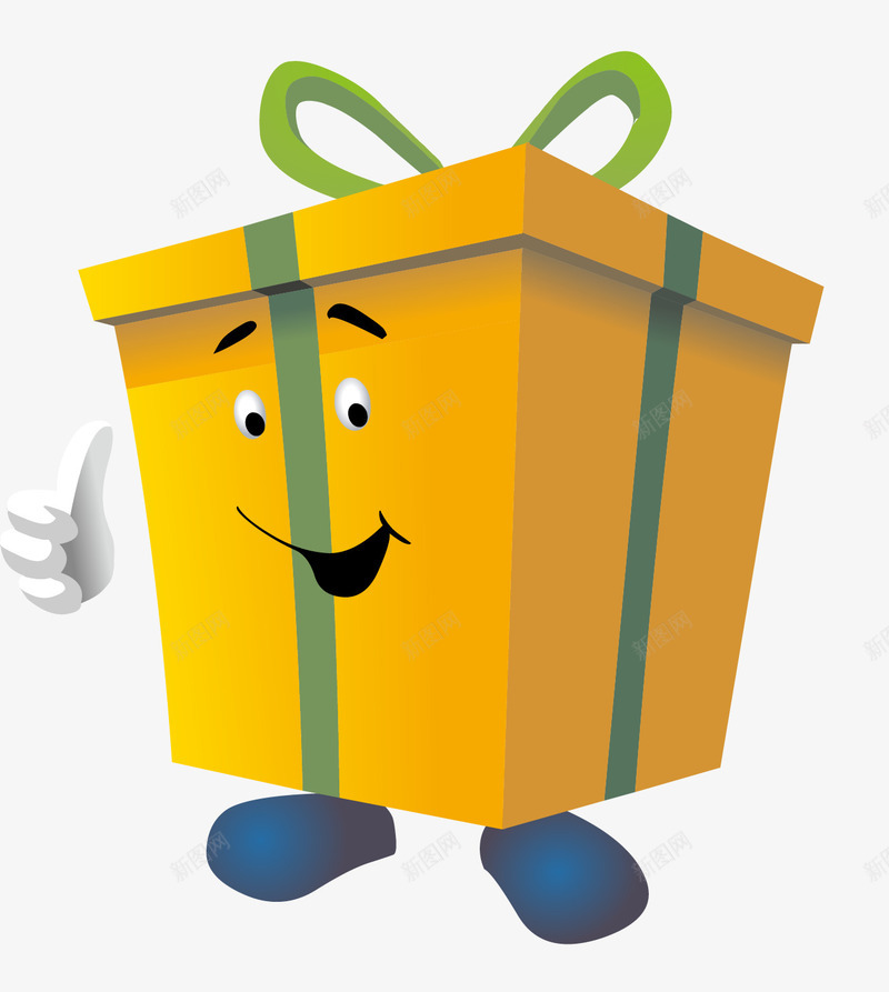 卡通表情png免抠素材_新图网 https://ixintu.com 卡通 卡通人物 卡通表情 插画 礼物箱子 表情包
