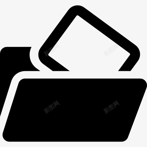 空白文件夹图标png_新图网 https://ixintu.com 办公材料 学校材料 打开文件夹 文件 文档 界面