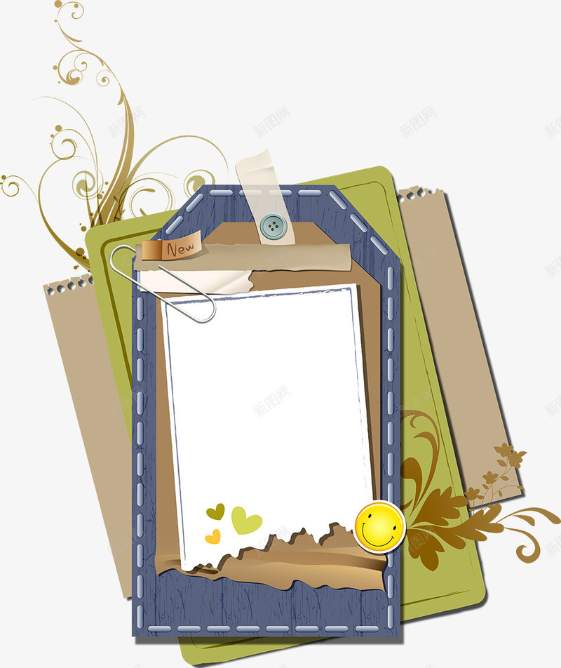 边框线框花边小清新纸张png免抠素材_新图网 https://ixintu.com 卡片 小清新 明信片 纸张 线框 花边 边框