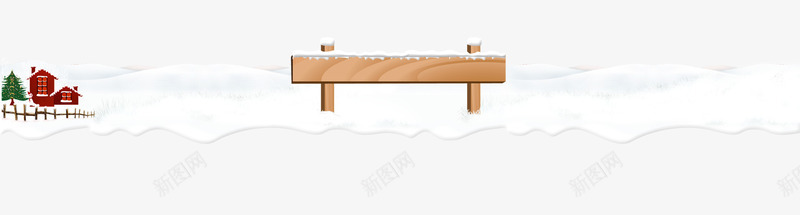 圣诞节png免抠素材_新图网 https://ixintu.com 圣诞树 指示牌 雪地