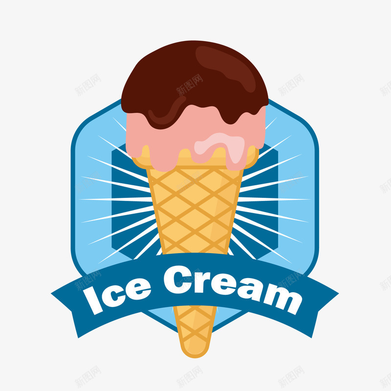 创意冰激凌卡通图标png_新图网 https://ixintu.com 冰激凌 卡通图标 字母 网格 英文 零食