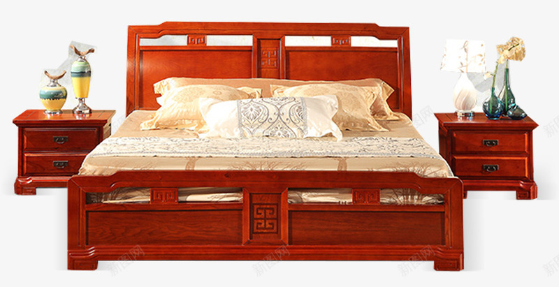 红木家具床png免抠素材_新图网 https://ixintu.com 中国风 古典家具 家具家居 床 红木家具 红木床