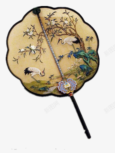 扇子png免抠素材_新图网 https://ixintu.com 中国风扇子 古风扇子 扇子罗扇花枝古风画 扇面
