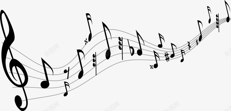 弯曲的乐谱图标png_新图网 https://ixintu.com 乐谱 乐谱图 五线谱 矢量乐谱 矢量乐谱图 音乐 音乐乐谱 音乐律动 音符