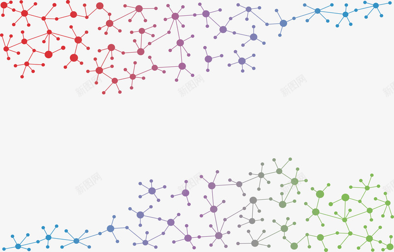 渐变色科技结构边框png免抠素材_新图网 https://ixintu.com 分子结构 卡学技术 渐变色 矢量png 科技感 科技结构