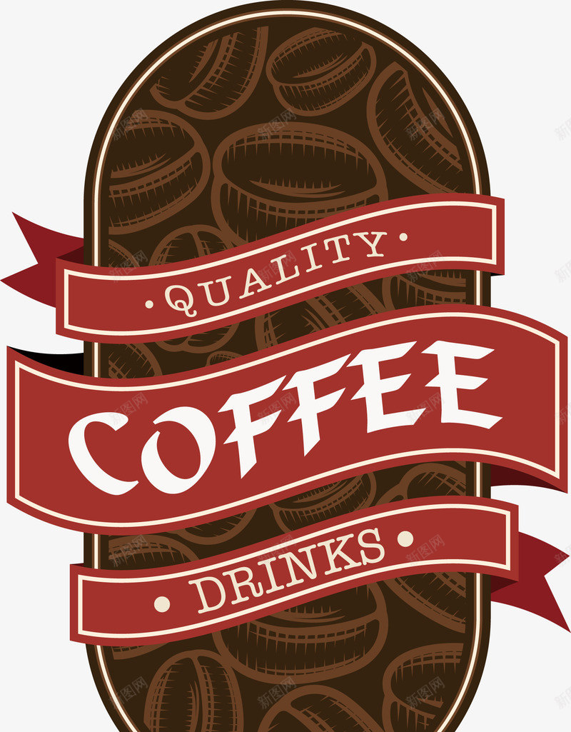 手绘棕色卡片png免抠素材_新图网 https://ixintu.com coffee 卡片 咖啡豆 手绘 条幅 棕色 简约