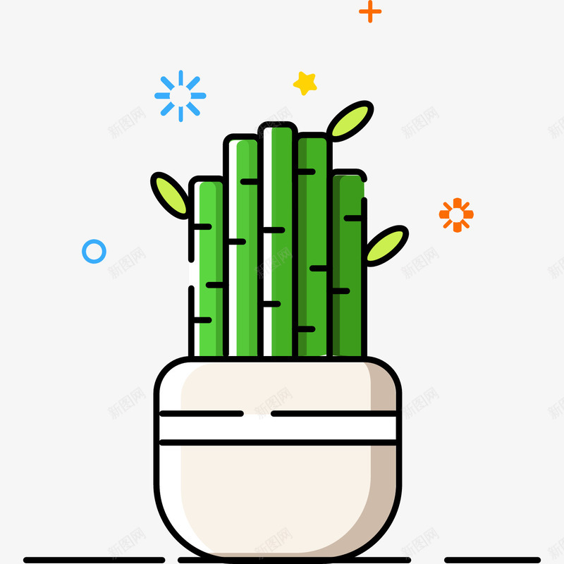 卡通竹笋png免抠素材_新图网 https://ixintu.com 卡通 室内盆栽 小盆栽 植物盆栽 盆栽花 竹笋 绿色盆栽