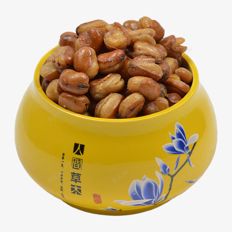 一碗怪味豆png免抠素材_新图网 https://ixintu.com 碗 美食 蚕豆 豆子 零食 黄色