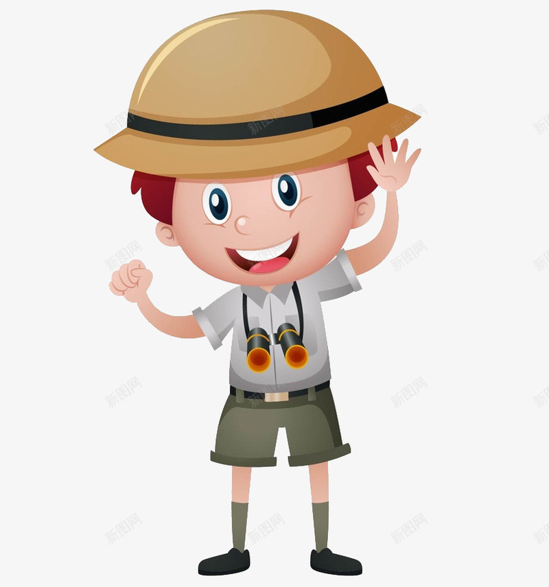 戴帽子的小男孩psd免抠素材_新图网 https://ixintu.com png图形 png装饰 卡通 小男孩 帽子 望远镜 装饰