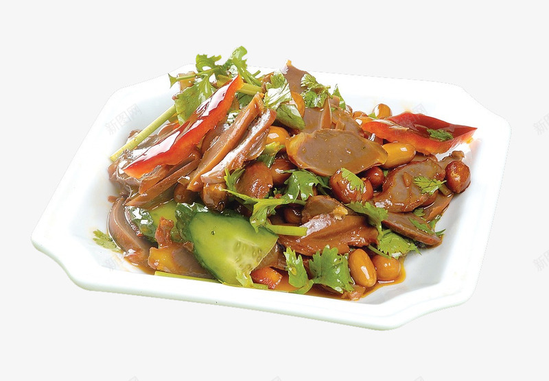 香辣鸭胗png免抠素材_新图网 https://ixintu.com 传统美食 辣椒 香辣 鸭胗 黄豆