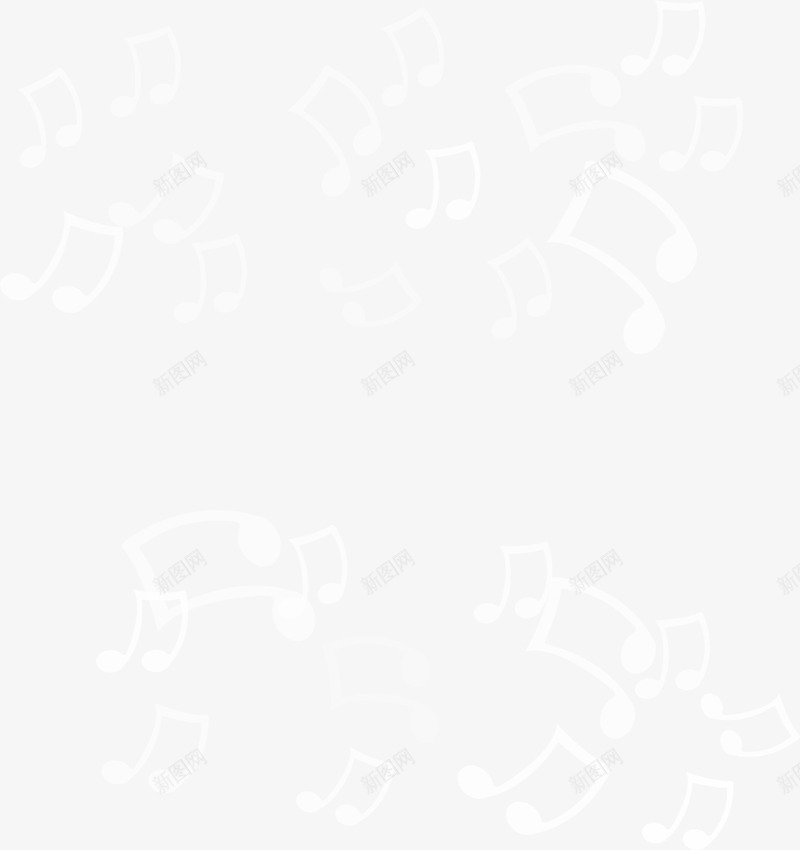 白色漂浮音符png免抠素材_新图网 https://ixintu.com 八分音符 清新音符 漂浮音符 白色音符 艺术 边框纹理 音乐 音符花边
