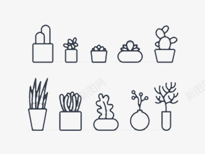 植物icon图标png_新图网 https://ixintu.com 图标 植物 盆栽