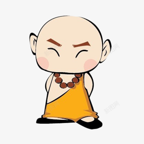 手绘微笑的小和尚png免抠素材_新图网 https://ixintu.com 佛珠 光头小和尚 卡通小和尚 古代 小和尚 小沙弥 手绘和尚 手绘小和尚 插画 漫画 表情 阿弥陀佛