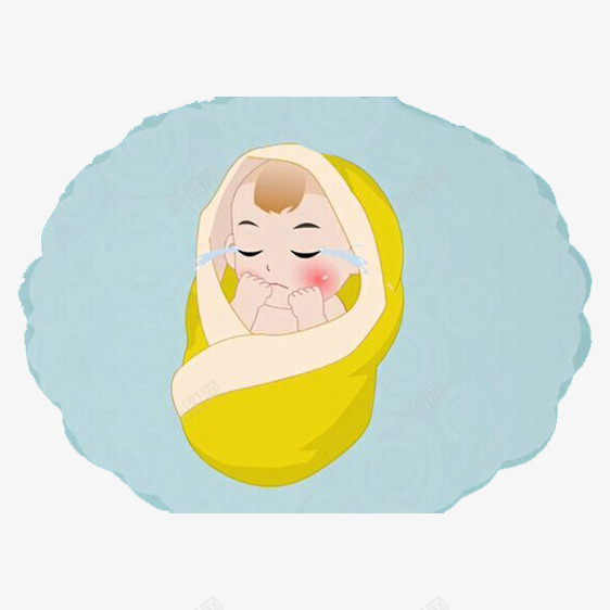 卡通襁褓中哭闹的婴儿png免抠素材_新图网 https://ixintu.com 卡通婴儿 卡通宝宝 哭闹的宝宝 婴儿啼哭 宝宝哭 宝宝哭闹 母婴 育儿