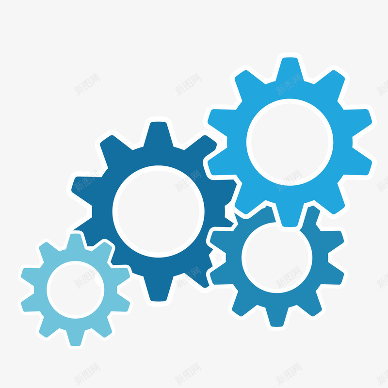 蓝色商务齿轮矢量图ai免抠素材_新图网 https://ixintu.com ppt 分析 功能 商务 缝隙 蓝色 设置 齿轮 矢量图