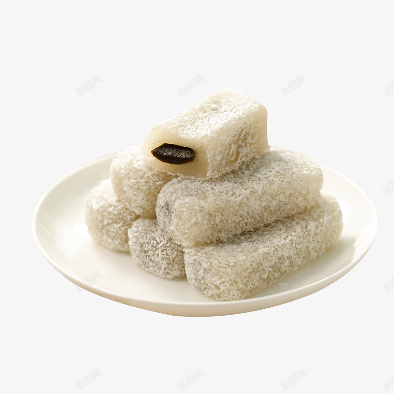 椰香麻薯png免抠素材_新图网 https://ixintu.com 产品实物 椰香麻薯 糕点休闲 麻薯