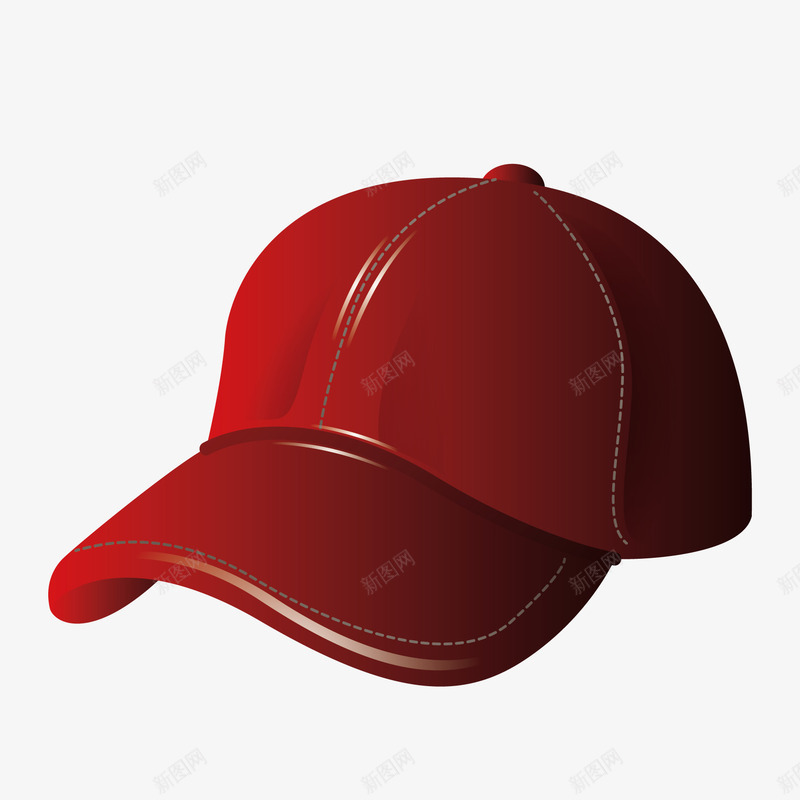 红色棒球帽png免抠素材_新图网 https://ixintu.com 帽子 棒球帽 矢量素材 矢量红色棒球帽 红色 高清 高清素材