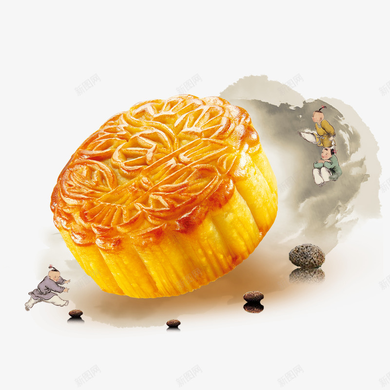 中秋月饼png免抠素材_新图网 https://ixintu.com 中国风 中秋 中秋节 八月十五 月饼 食品 食物