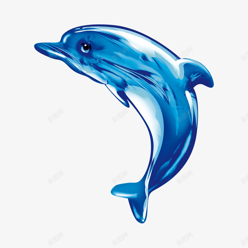 水晶玻璃海豚png免抠素材_新图网 https://ixintu.com 实物 水晶 海豚 玻璃 蓝色
