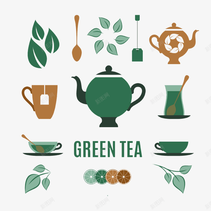 茶和茶叶茶具png免抠素材_新图网 https://ixintu.com 卡通茶png素材 茶会 茶和茶叶茶具 茶饮料 餐饮广告png素材