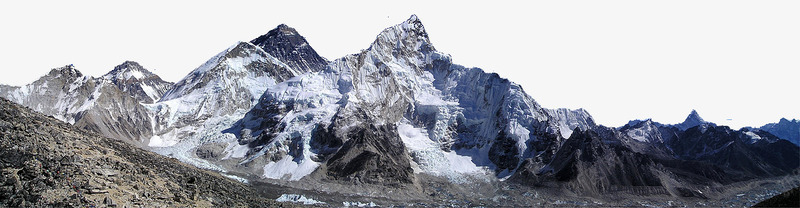 高大的雪山psd免抠素材_新图网 https://ixintu.com 喜马拉雅山 山峰 洛子峰 珠穆朗玛峰 萨加玛塔 雪山