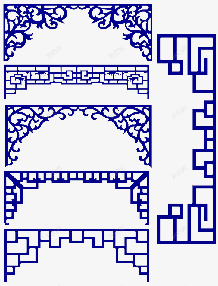 家具花纹中国风门框png免抠素材_新图网 https://ixintu.com 古代 古代门框 古典 复古 复杂 室内 木门 老式 花纹 设计 雕花