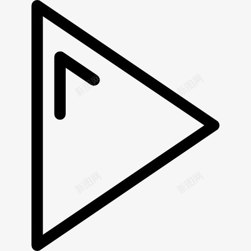 播放按钮图标png_新图网 https://ixintu.com 多媒体选项 左箭头键 播放键 暂无视频ico 箭头标志 视频播放器 音乐播放器