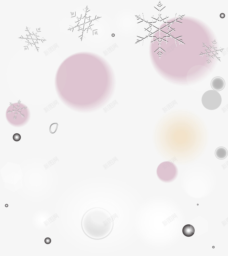 紫色光圈雪花png免抠素材_新图网 https://ixintu.com 光圈 冬季雪花 圣诞节 漂浮光圈 紫色雪花 边框纹理